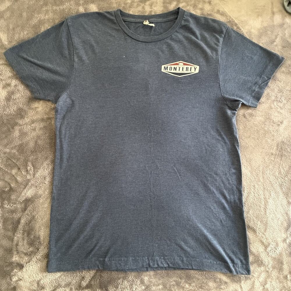 Smart Blanks California Bear Logo Men's Blue Graphic T-Shirt M Cotton/Poly